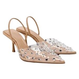Zara Elegant Clear Slingback Heels
